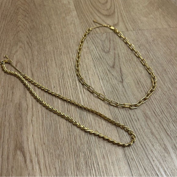 Madewell Gold Paperclip Chain And Rope Chain Bundle - Picture 12 of 15